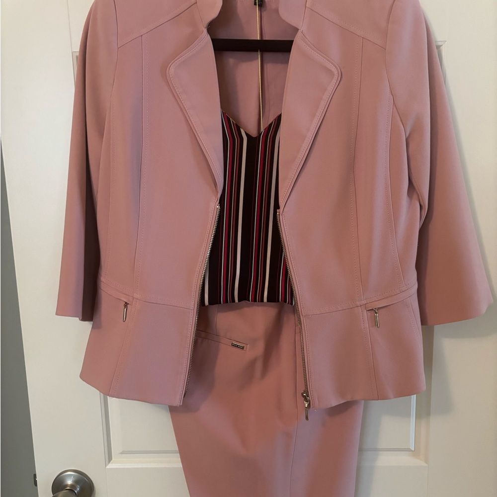 WHBm Elegant Pink Women's Pantsuit - Picture 4 of 13